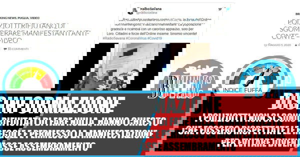 Polizia vicina ai manifestanti a Bari?