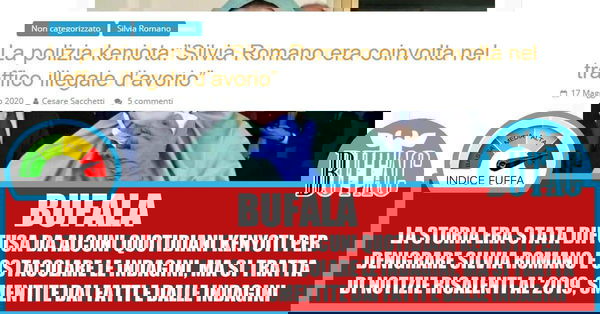 Cesare Sacchetti, Silvia Romano e le fonti