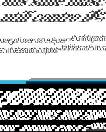 Il Corriere, le mascherine e l’OMS