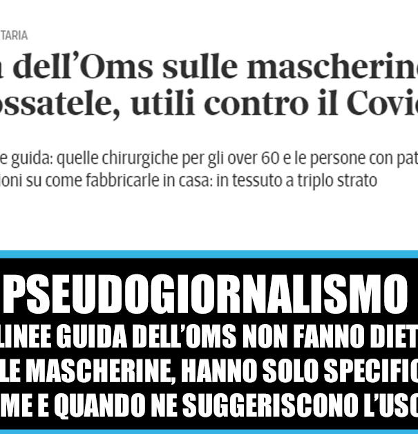 Il Corriere, le mascherine e l’OMS article-post