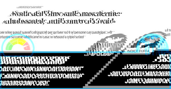 Il Corriere, le mascherine e l’OMS