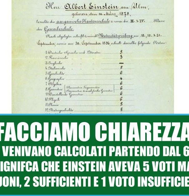 La pagella di Einstein article-post