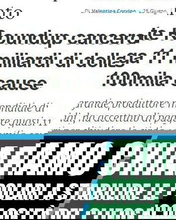 L’accordo da 11 miliardi sul glifosato
