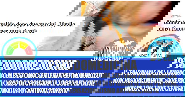 Invalido dopo due vaccini