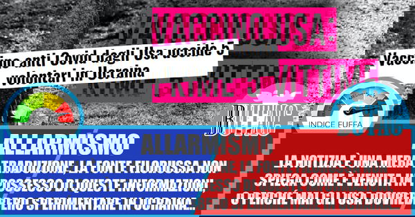 Vaccino americano uccide in Ucraina?