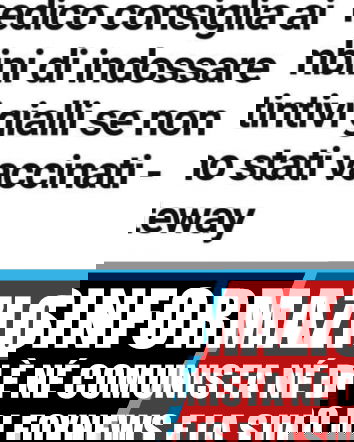 Il distintivo per i non vaccinati