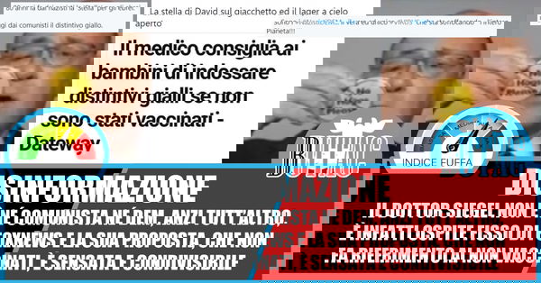 Il distintivo per i non vaccinati