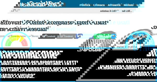 Ritrovati 39 bambini rapiti per diventare schiavi sessuali?