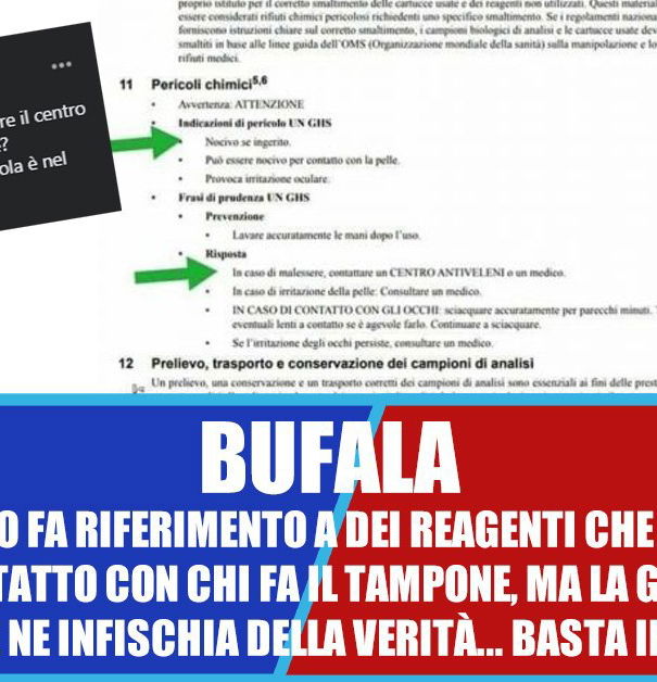 Tamponi, allarmismo e stronzi article-post