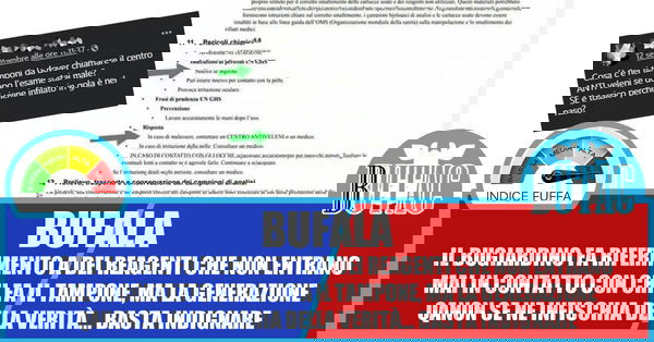 Tamponi, allarmismo e stronzi