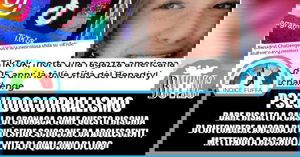 Benadryl challenge e il giornalismo