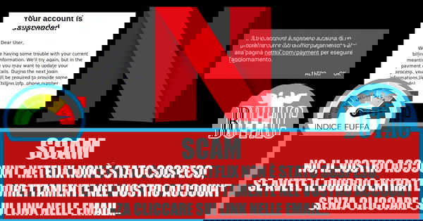 No, il vostro abbonamento Netflix non è sospeso