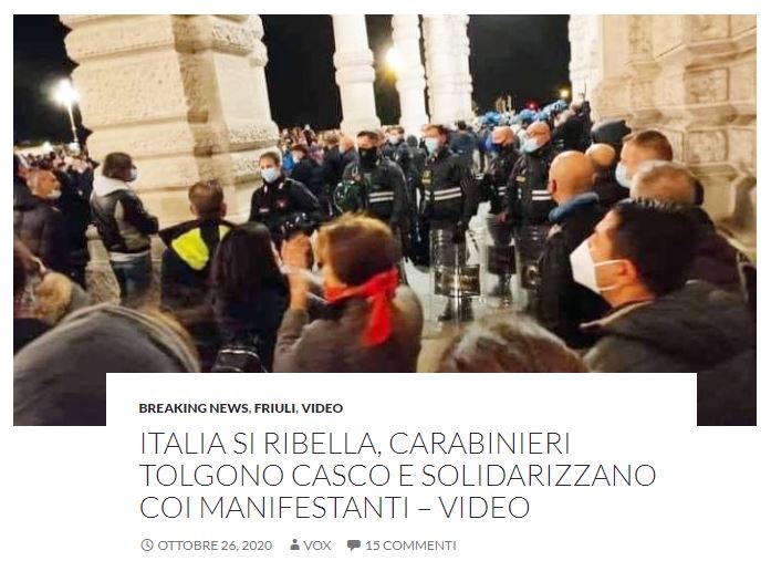 Si spogliano dell’assetto antisommossa… article-post