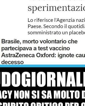 Il volontario per vaccino morto in Brasile