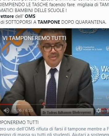 Il direttore dell’OMS e il tampone…