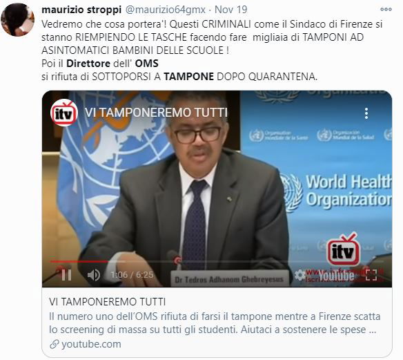 Il direttore dell’OMS e il tampone… article-post