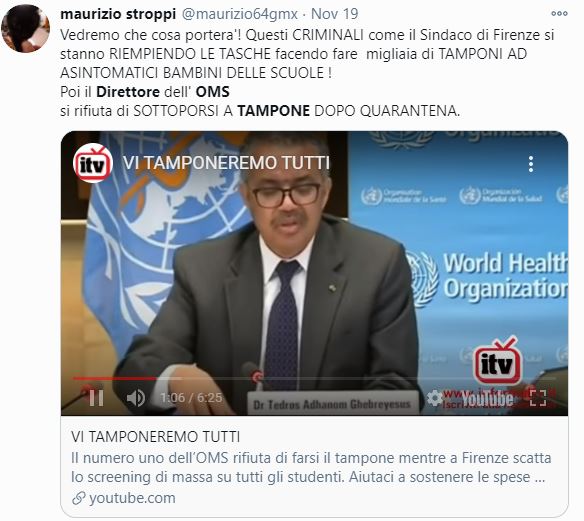 Il direttore dell’OMS e il tampone… article-post