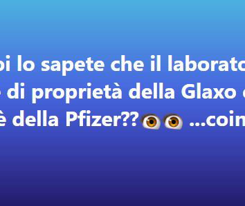 No, Glaxo e Pfizer non sono la stessa cosa