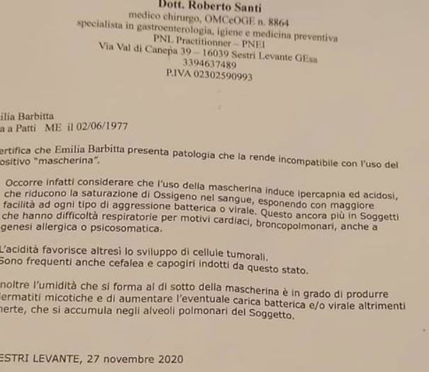Il certificato di esonero dalla mascherina article-post