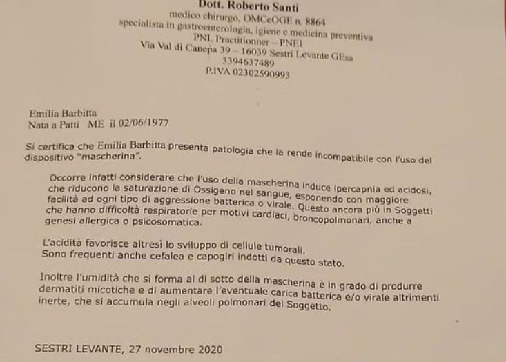 Il certificato di esonero dalla mascherina article-post