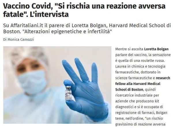 Vaccino anti-COVID e rischi di reazioni avverse