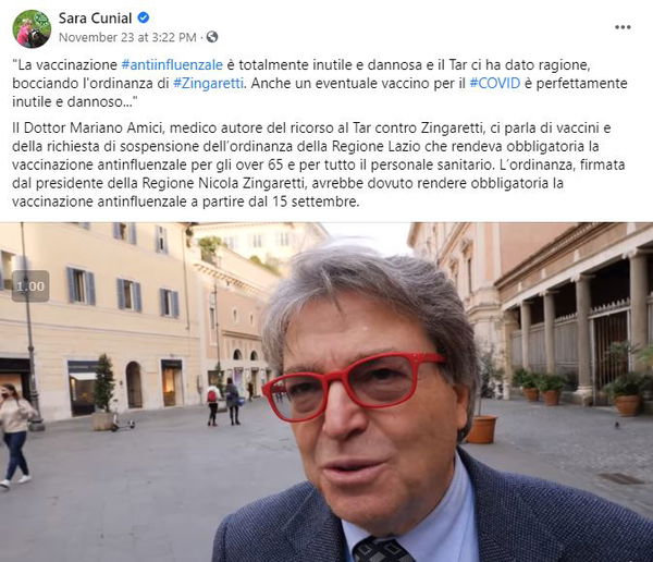 Vaccinazione antinfluenzale e ricorsi al TAR