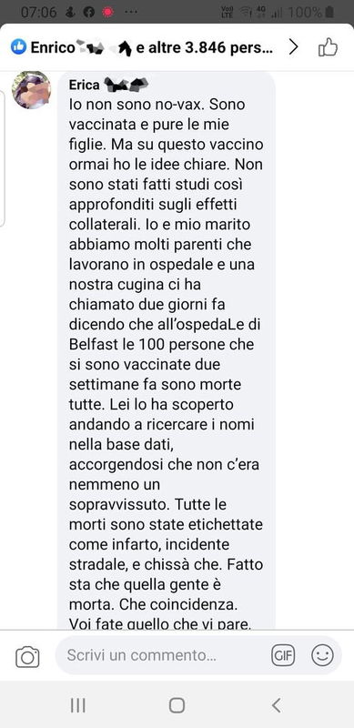 100 morti per vaccino a Belfast?