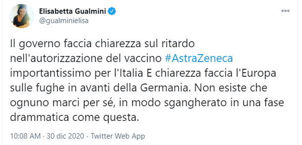 L’europarlamentare, i vaccini…