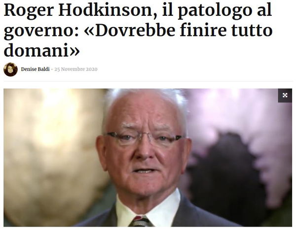 Roger Hodkinson, importante patologo…