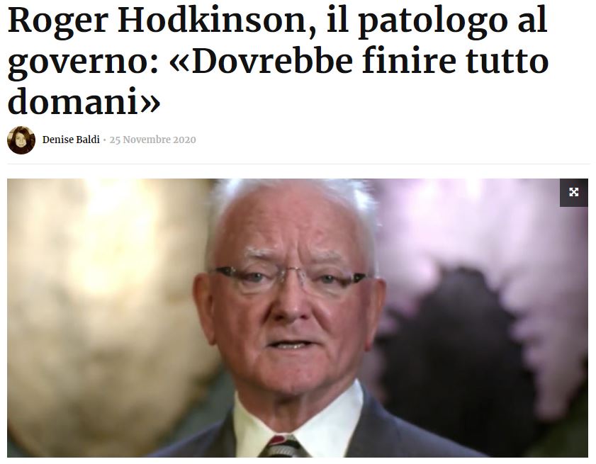 Roger Hodkinson, importante patologo… article-post
