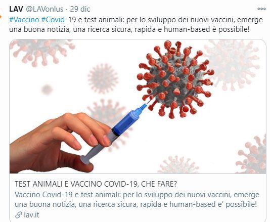 La LAV, il vaccino, la sperimentazione animale…