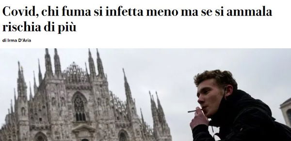 Fumo e COVID-19: Repubblica e gli articoli ad mentula canis