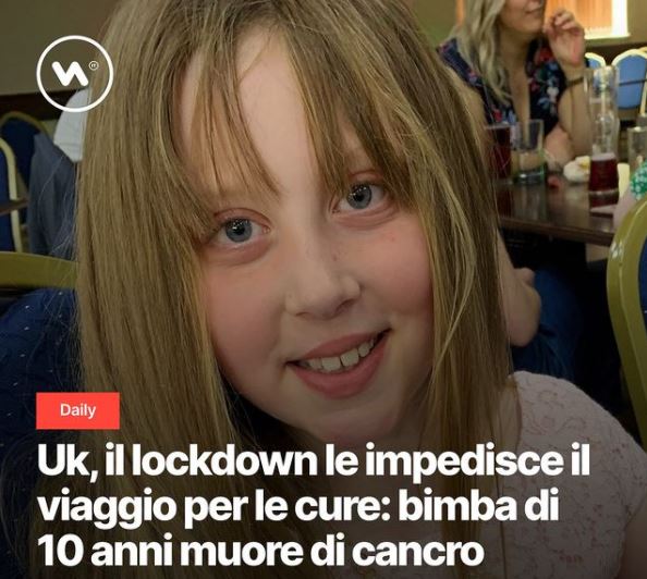 Il lockdown le impedisce il viaggio per le cure…. article-post