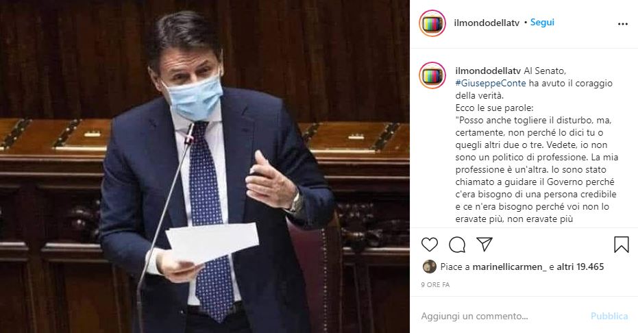 Il falso discorso di Conte al Senato article-post