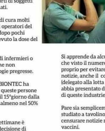 Vaccino: muoiono tantissimi operatori sanitari?