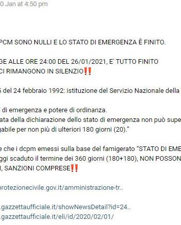 La fine dello stato di emergenza