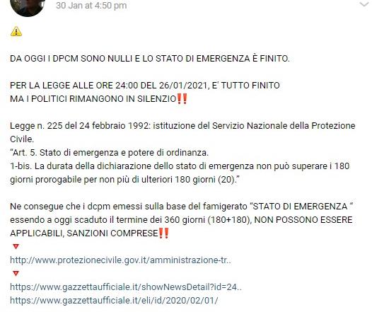La fine dello stato di emergenza