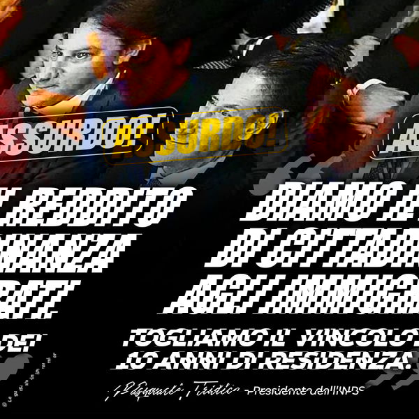 Il reddito di cittadinanza agli immigrati