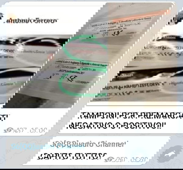 Tampone positivo o negativo