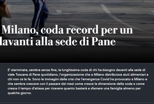 Code record per un pacco di cibo…