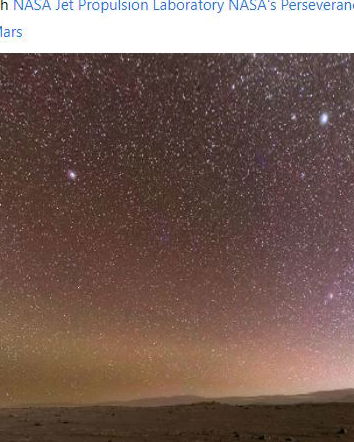 Il cielo stellato di Marte