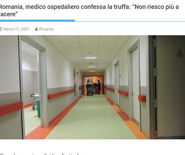 Romania, medico ospedaliero confessa la truffa article-post