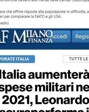 Le spese militari e il governo Draghi