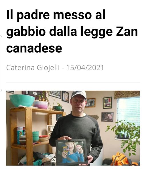 Il padre arrestato in Canada