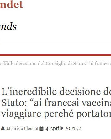 Blondet, i francesi e i vaccini contro COVID-19