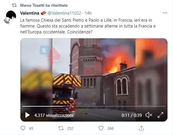Bruciano le chiese in Francia…