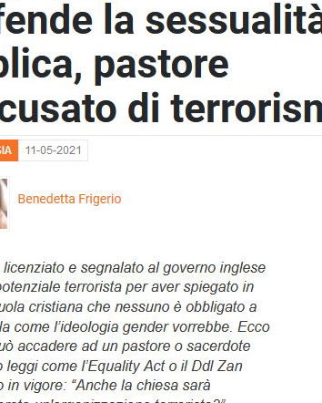 Pastore accusato di terrorismo in Inghilterra