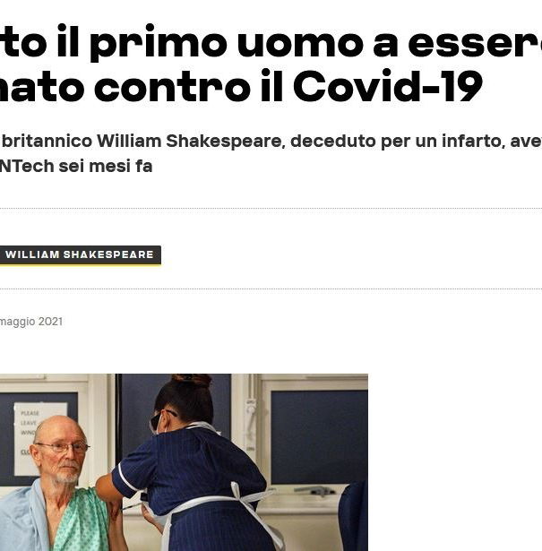 Morto il primo vaccinato contro COVID-19? article-post