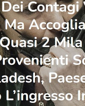 Un terzo dei contagi viene da clandestini?