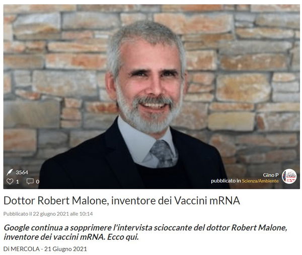 La proteina spike e Robert Malone